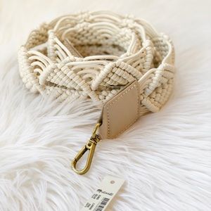 NWT Madewell Crochet Boho Camera Bag Purse Strap